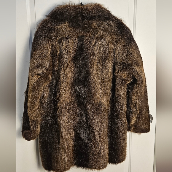 Vintage Fur Jacket Brown Fur Coat - Picture 13 of 16